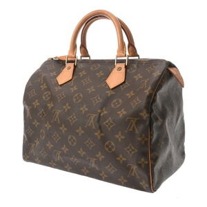 Louis Vuitton Canvas Brown Monogram Handbag Speedy